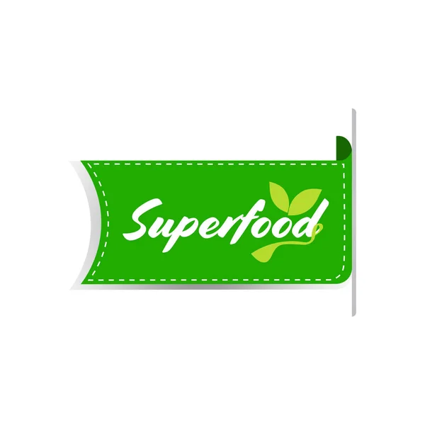 自然な健康的なビーガン市場のロゴオーガニックスーパーフードステッカーエンブレム新鮮な食品バッジデザイン — ストックベクタ