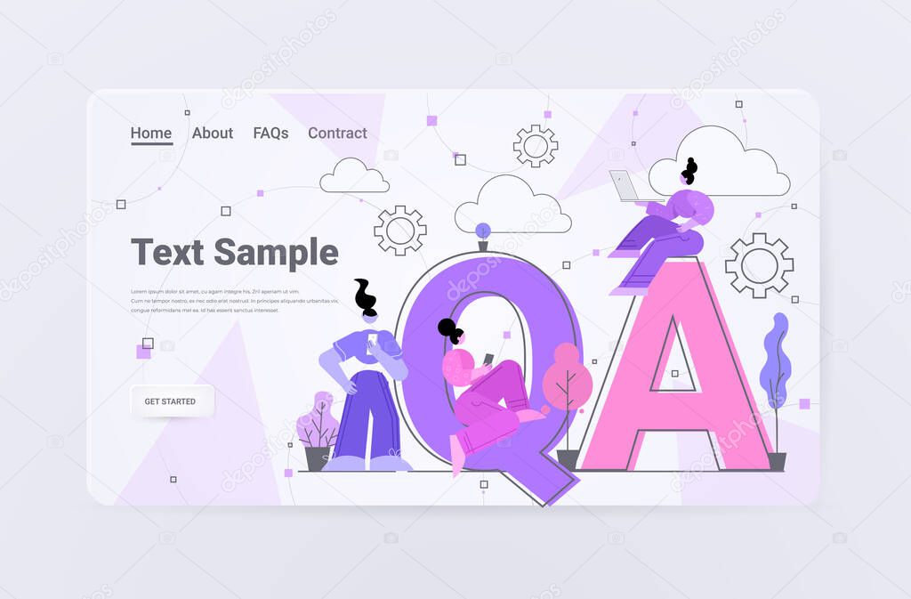 Vector illustration of Developers Testing Software App 465768438