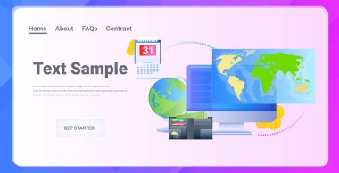 dünya haritası bilgisayarda küresel ağ ağ bağlantısı küreselleşme kavramı yatay