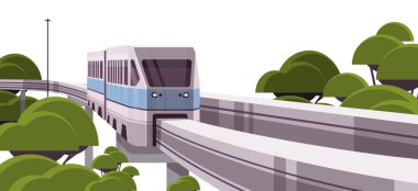 Köprü üzerindeki modern tek raylı tren akıllı şehir çözümleri kentsel geleceksel ulaşım