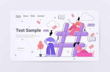 İnsanlar hashtag medya pazarlama reklam blogları sosyal ağ iletişimi hakkında bilgi paylaşıyorlar