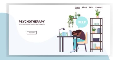 Sohbet baloncuğu tutan üzgün kız kafa depresyonu sorunları stres psikoterapi kavramı