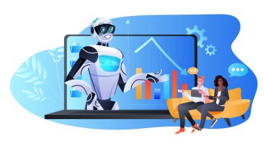 Video adı verilen finansal istatistik veri analizi sırasında robotla tartışan ırk işadamlarını karıştır yapay zeka