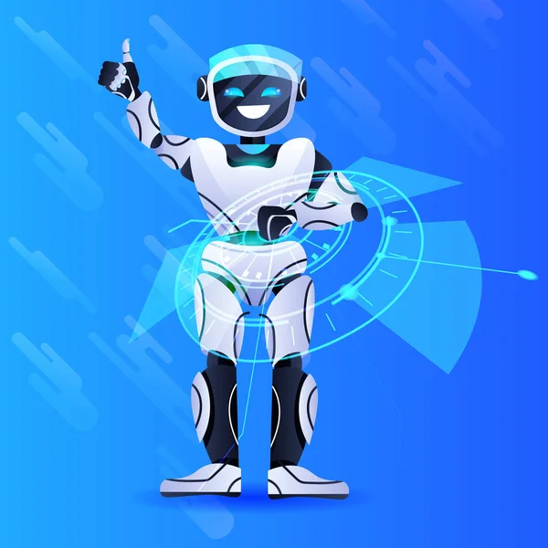 Roboter Chatbot Assistent moderne Roboter-Charakter künstliche Intelligenz-Konzept — Stockvektor