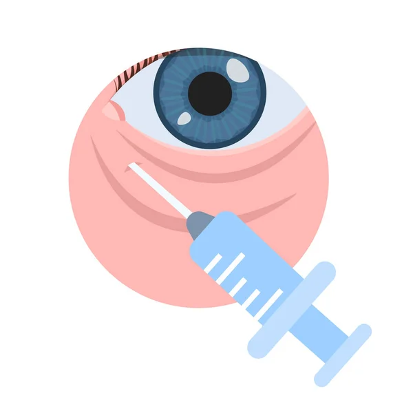 Lacrimogeni eyebag sotto gli occhi acido ialuronico dermico iniezione ringiovanimento procedure cosmetiche mediche per la pelle del viso concetto di medicina estetica anti-invecchiamento — Vettoriale Stock