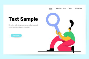 Büyüteç kullanan adam arama ve analiz konsepti kullanıyor.