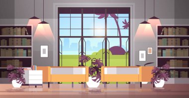 modern open space empty nobody office or living room interior contemporary co-working center