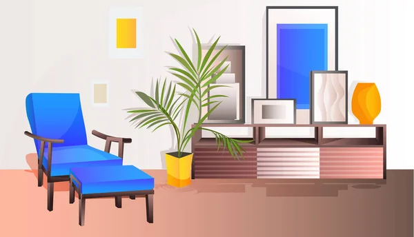 Σαλόνι εσωτερικό σπίτι μοντέρνο σχεδιασμό διαμέρισμα — Διανυσματικό Αρχείο