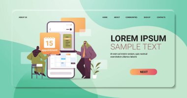Arap iş adamları, akıllı telefon ekran zaman yönetimi takviminde randevu almayı planlıyorlar
