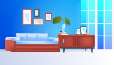 Oturma odası modern ev dairesi yatay