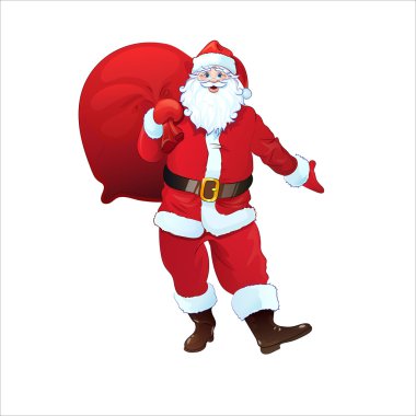 Santa Clauswith hediye kutusu