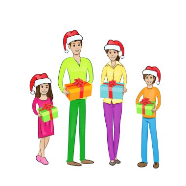 Noel tatil mutlu aile