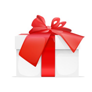 Beyaz kırmızı kurdele ile mevcut