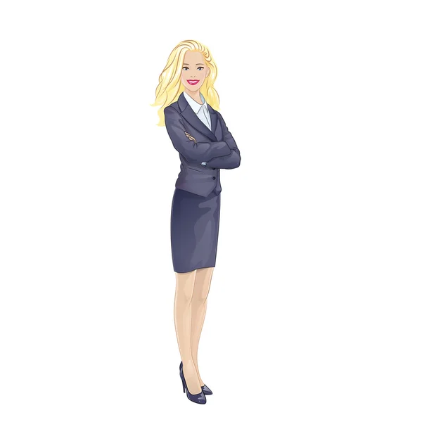 Geschäftsfrau lächelt — Stockvektor