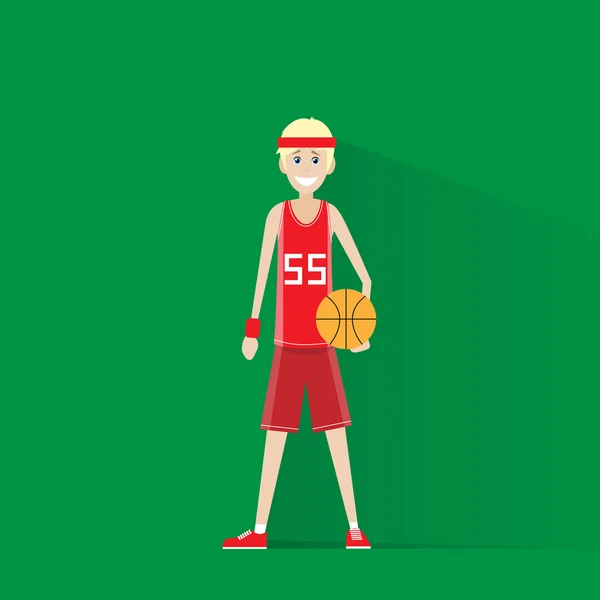 Giocatore di basket persona — Vettoriale Stock