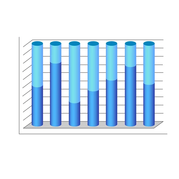 Cylinder chart diagram — Stock Vector