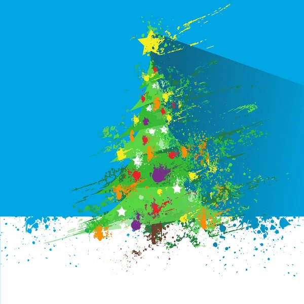 Zdobené vánoční strom — Stockový vektor