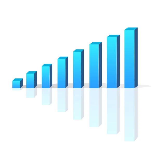 Gráfico de crecimiento empresarial — Vector de stock