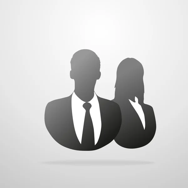 Icono de perfil masculino y femenino — Vector de stock