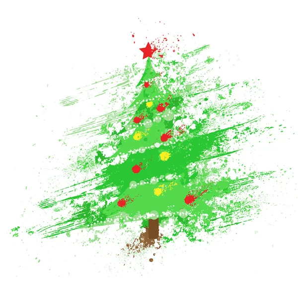 Árbol decorado Navidad — Archivo Imágenes Vectoriales