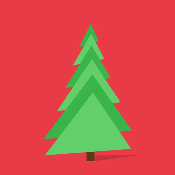 Árbol de Navidad verde — Vector de stock