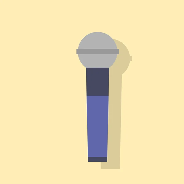 Ícone plana microfone — Vetor de Stock