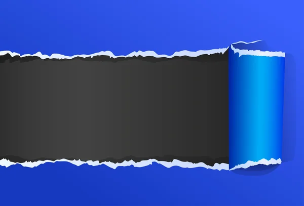 Papel envuelto colorido rasgado con espacio de copia — Vector de stock
