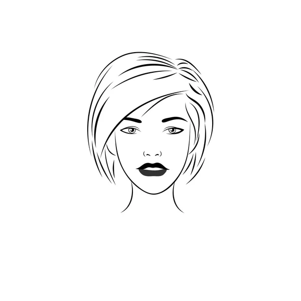 Bonita cara de mujer — Vector de stock