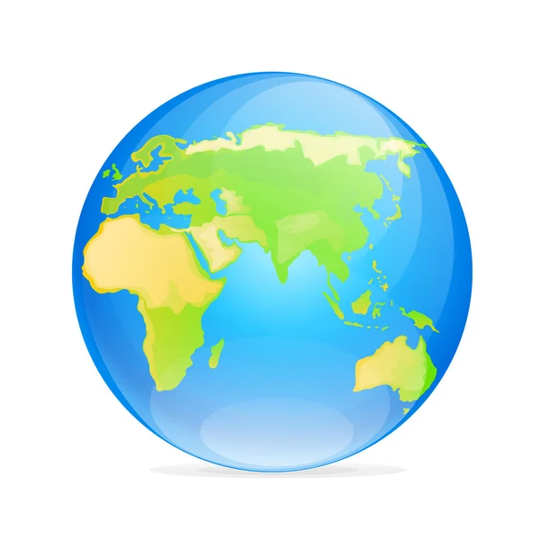 Globo europa asia icono — Vector de stock