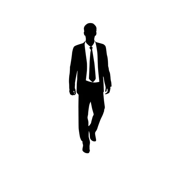 Homme d'affaires silhouette noire — Image vectorielle