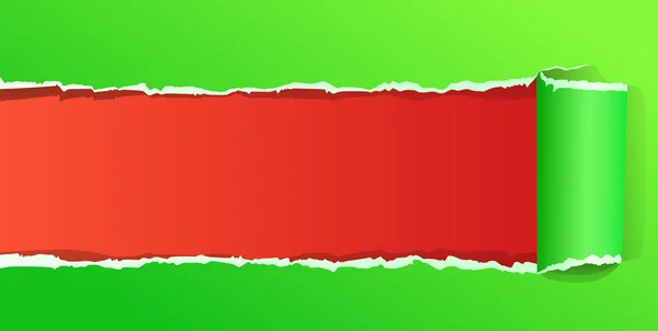 Roztrhané barevné zalomený papír s kopií prostor — Stockový vektor