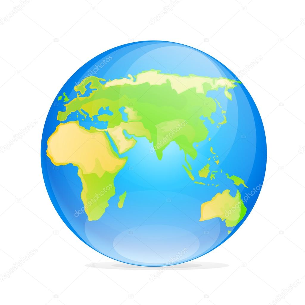 Globe europe asia icon