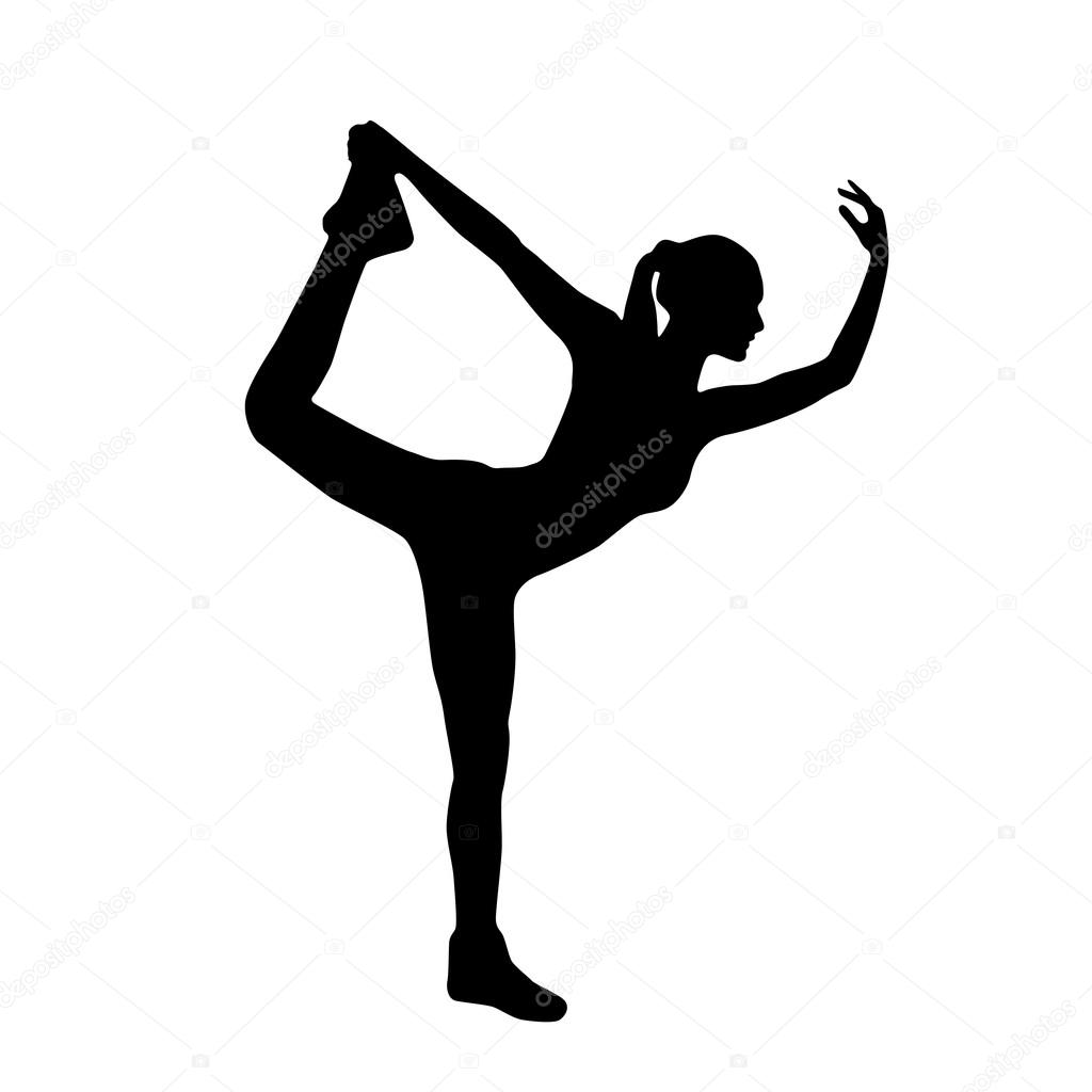 Silueta de mujer haciendo ejercicio Vector de stock #59095647 de ©mast3r, image size:1024x1024