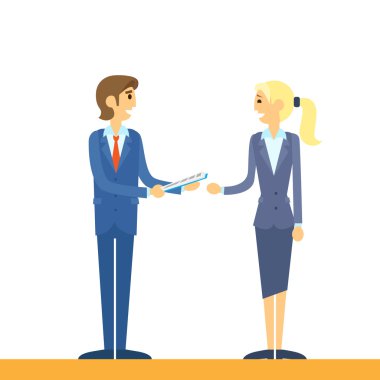 İş adamları iletişim konuşma