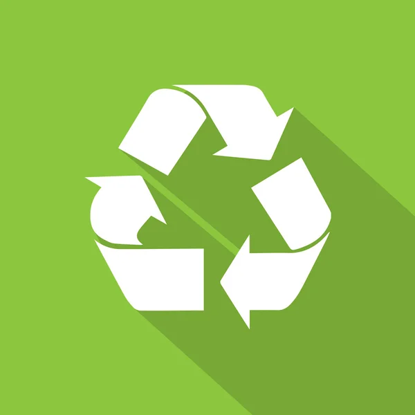 White  recycle icon — Stock Vector