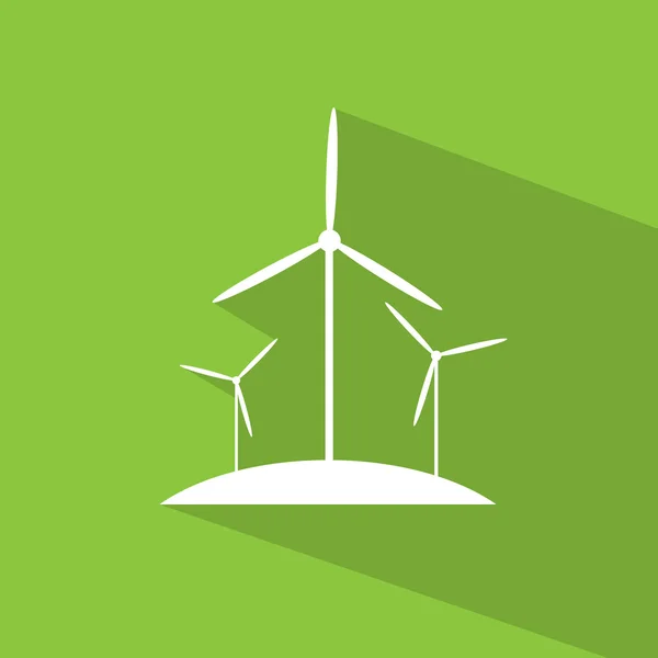 Rüzgar Türbini enerji kuleleri — Stok Vektör