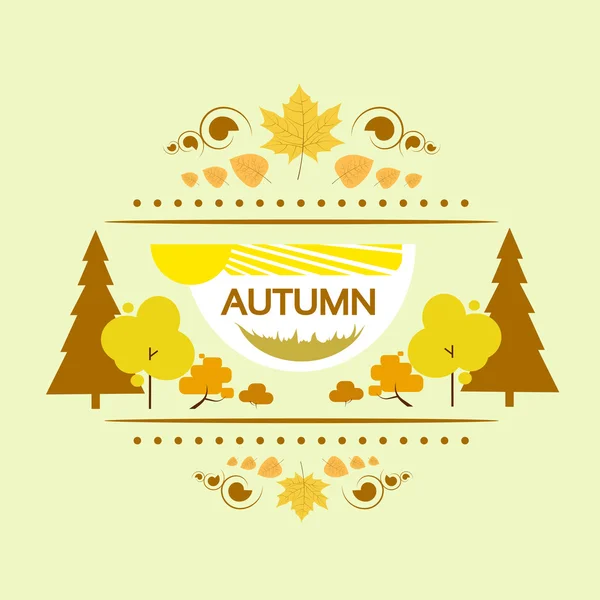 Hösten gult mönster — Stock vektor