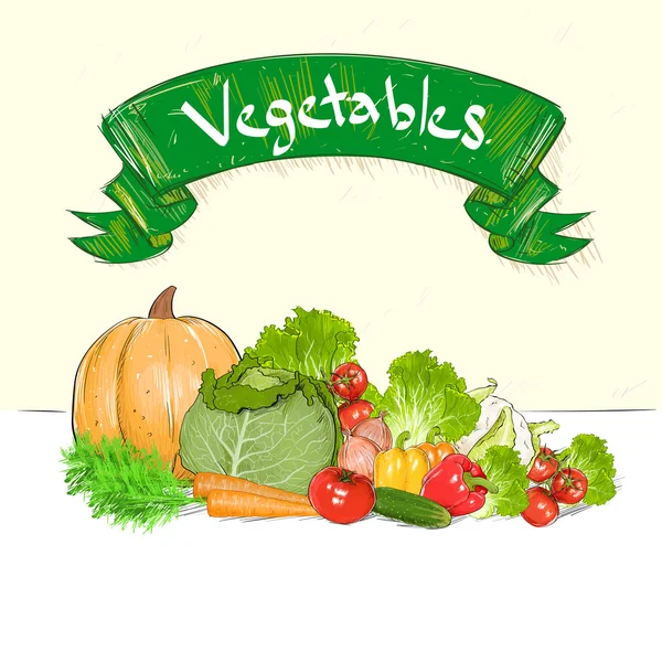 Λαχανικά banner — Διανυσματικό Αρχείο