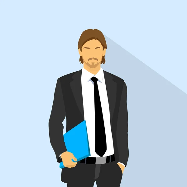 Empresario en traje de moda elegante — Vector de stock