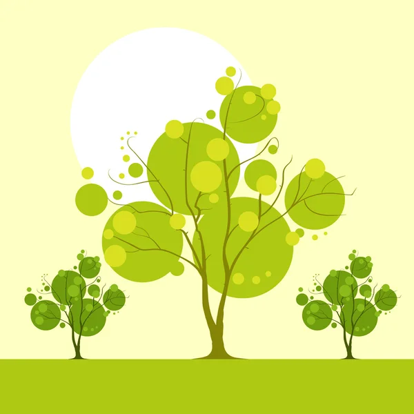 Green tree  leaves — Stock Vector