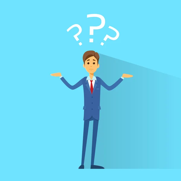 Soru işareti olan iş adamı