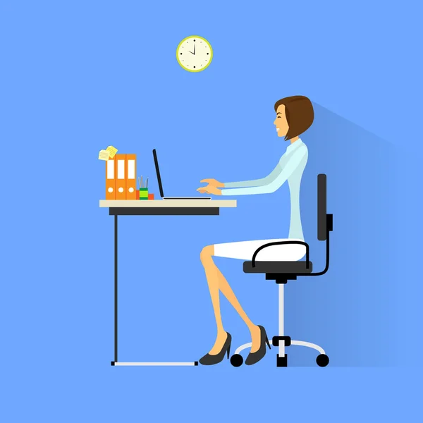 Business woman in office — Stock Vector