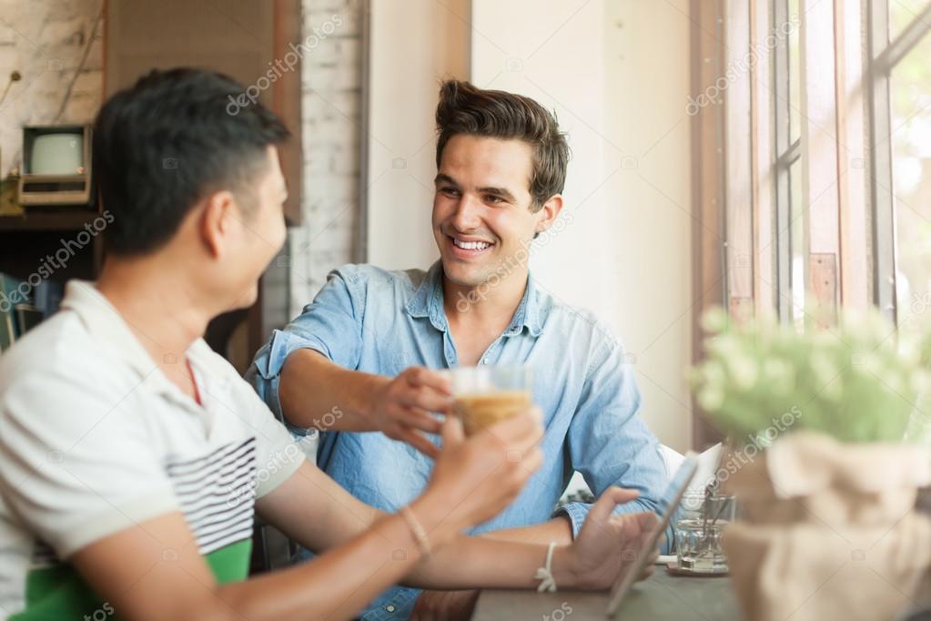 Two Men  at Cafe