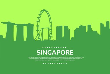 Singapur manzarası şehir Singapur