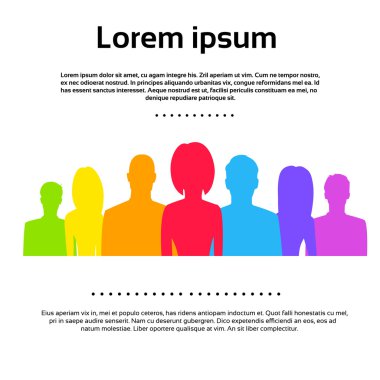 İnsanlar grubu simgeleri siluetleri