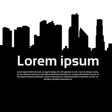 Şehir gökdelenler Silhouettes