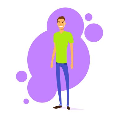 Casual adam çizgi film karakteri ayakta