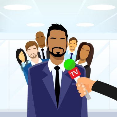 İşadamları lider röportaj vermek
