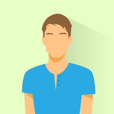 Casual kişi siluet yüz