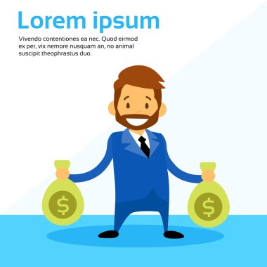 Para çuval tutan işadamı